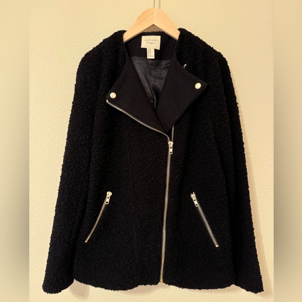 Forever 21, Black Coat, Size Medium
